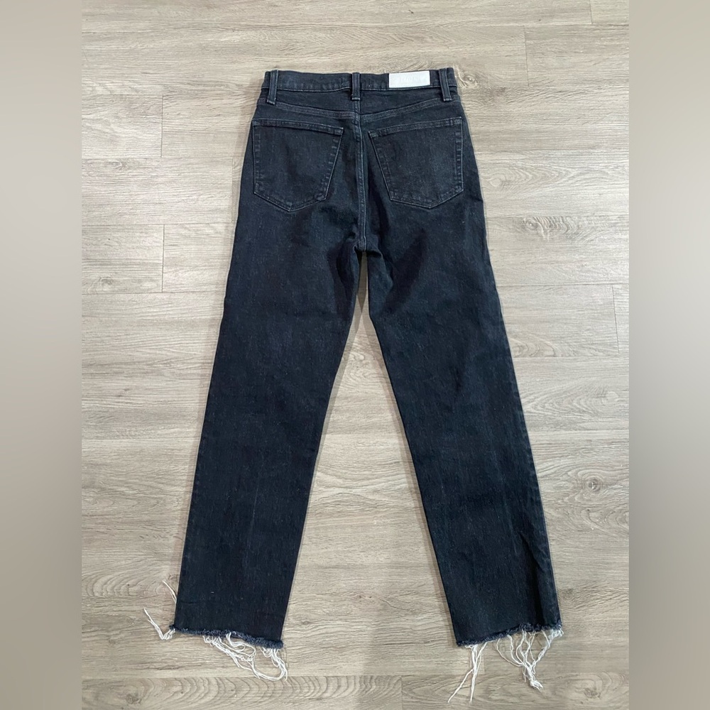 Re/Done High Rise Black Women's Jeans COMFORT STRETCH HIGH RISE STOVE‎ PIPE 27 - Picture 7 of 8